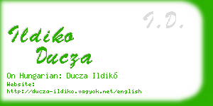 ildiko ducza business card